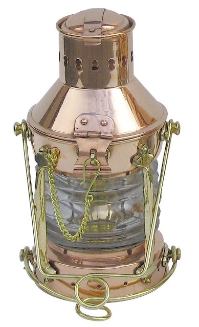 Lampe d'Ancre Ã  pÃ©trole en cuivre et laiton - Luminaires & lampes
