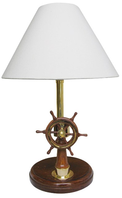Lampe marine Poste de navigation en bois-laiton - électrique 230V - Luminaires & lampes